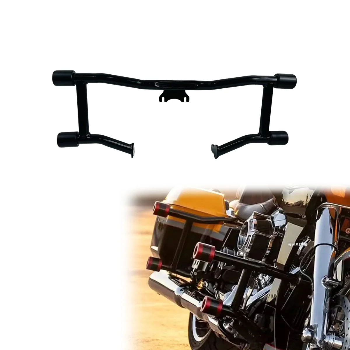 

Подножка для мотоцикла, двухступенчатая защита двигателя для Harley Touring 121/2024 Road Glide King (черный слайдер)