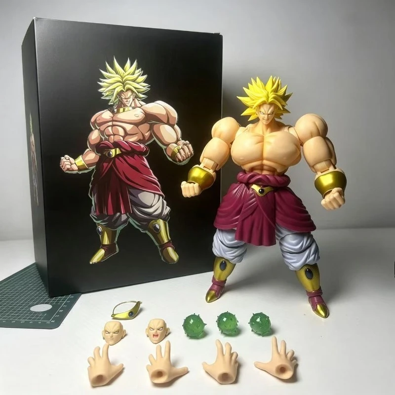 Dragon Ball Z Super Saiyan Broly SHF Figura de Acción con Articulaciones Móviles, Modelo Coleccionable para Regalo