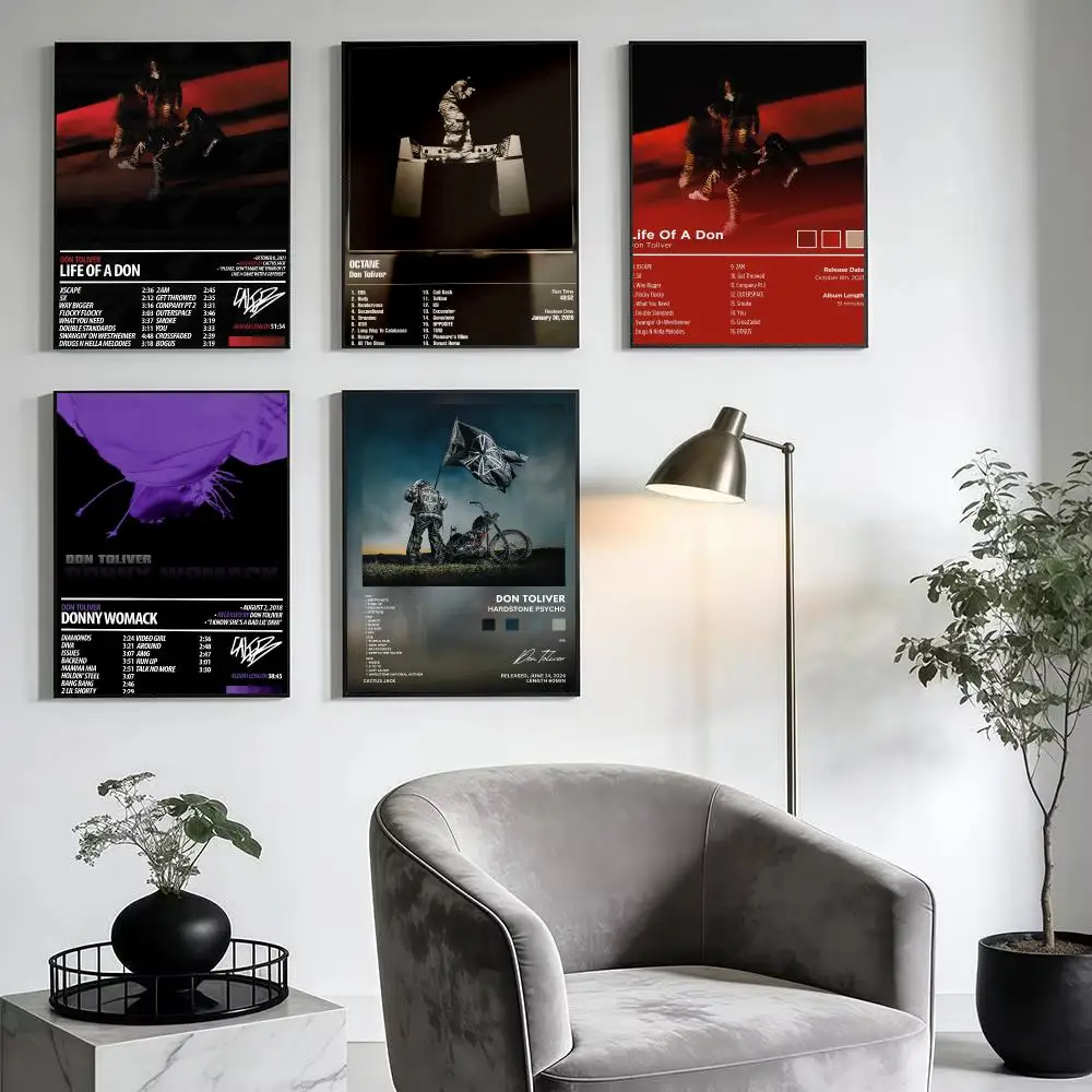 Rap Artist D-Don Toliver Poster Modern Minimalist Wall Art Prints for Home Decor Interior Bedroom Living Room