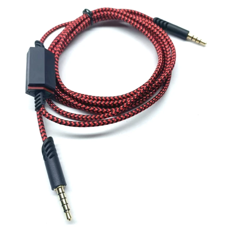 볼륨 조절 기능이 있는 게임용 헤드셋 케이블, A10 A40 헤드폰 와이어용 OFC 와이어 2M/78.74인치 길이 코드