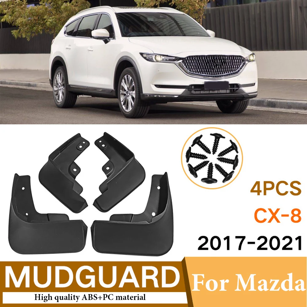 

New upgrade Mud Flaps For Mazda CX8 CX-8 2017 2018 2019-ON Splash Guards MudFlaps Front Rear Mudguards Fender