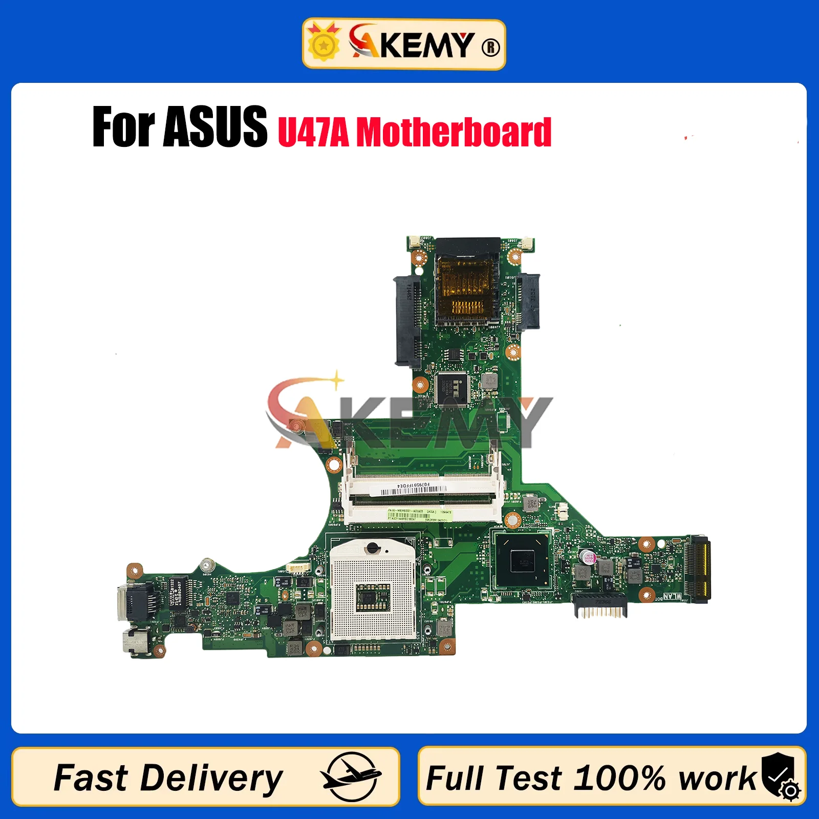 

U47A Laptop Motherboard For ASUS U47 U47A Notebook Mainboard This item is in stock 100% tests OK fast shipping High quality