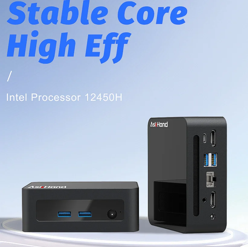 

Мини-ПК GMKtec ZX03 с процессором Intel Core i7-12700H/i5-12450H, 12 ядер, 8 МБ кэш-памяти, 16 ГБ DDR4, 512 ГБ SSD, Windows 11, Wi-Fi 6, Bluetooth 5.2, двойной HDMI, выход 4K.