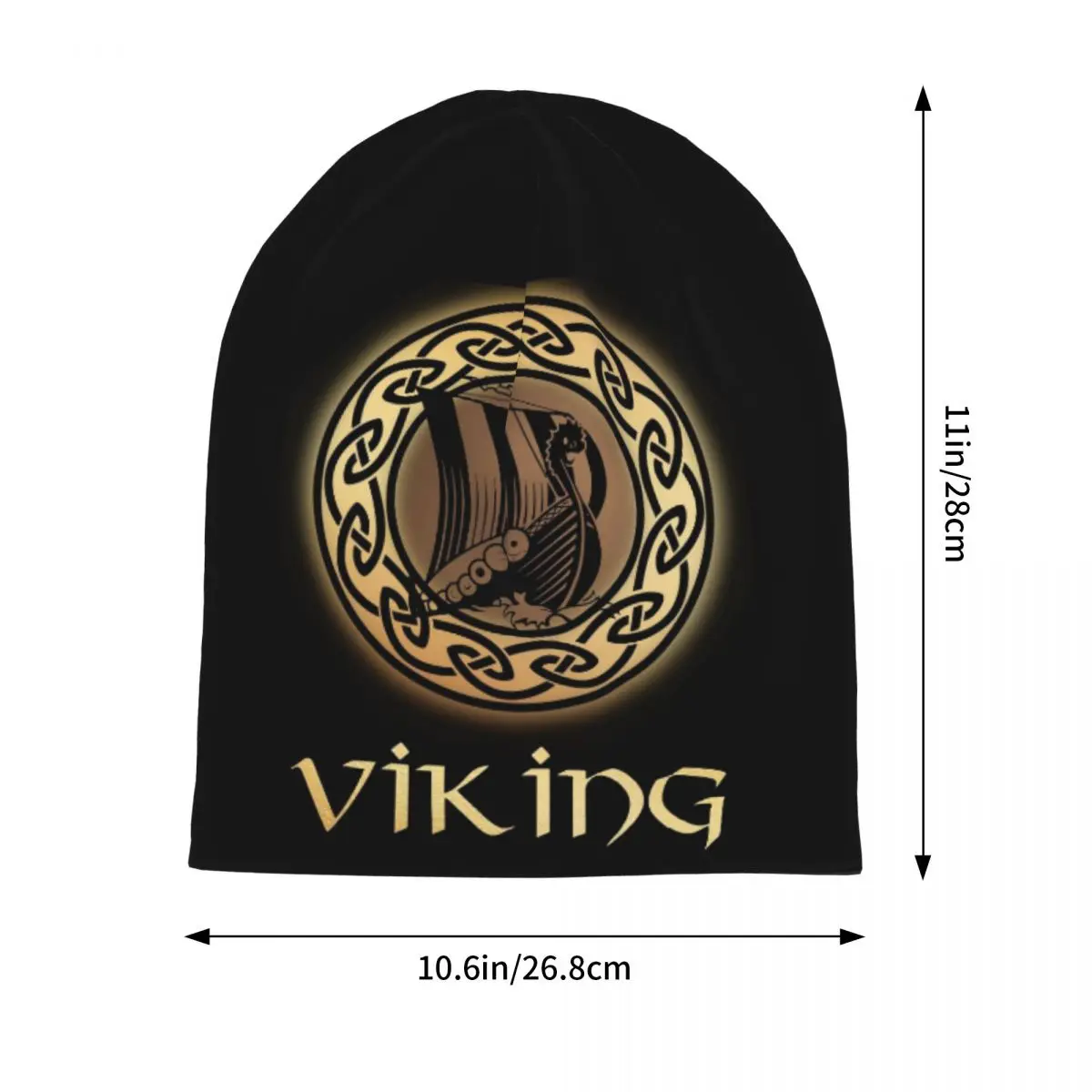 Viking Mythology Vegvisir Shield Valhalla  Men Women Adult Beanies Caps Knitted Bonnet Hat Warm  Autumn Winter  Skullies Hats
