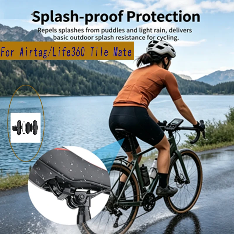 The Screws Installed Bracket Accessory Under The Seat Of The Mountain Bike Are Suitable For Air Tag / Life360 Tile Mate Locator