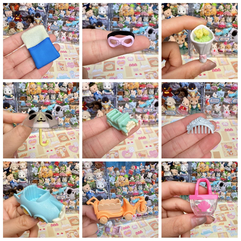 Sylvanian Families Calico Critters zabawki dla dzieci figurki Anime oryginalne Ternuas Ternurines śliczny mały dom akcesoria do włosów