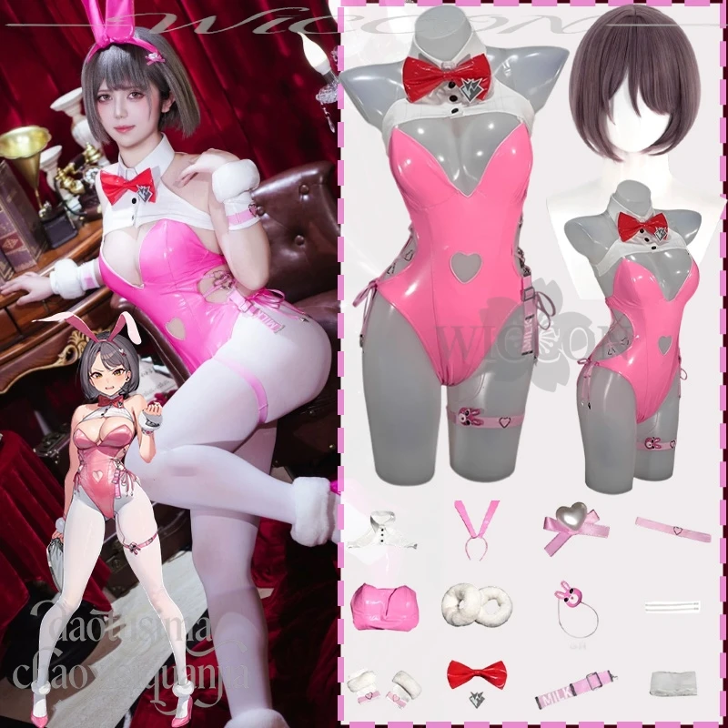 

Sexy Pink Bikini Goddess of Victory Costume Bunny Girls Lingeries Halloween Adult Size Cospni Bunny Girls Lingeries Halloween Co