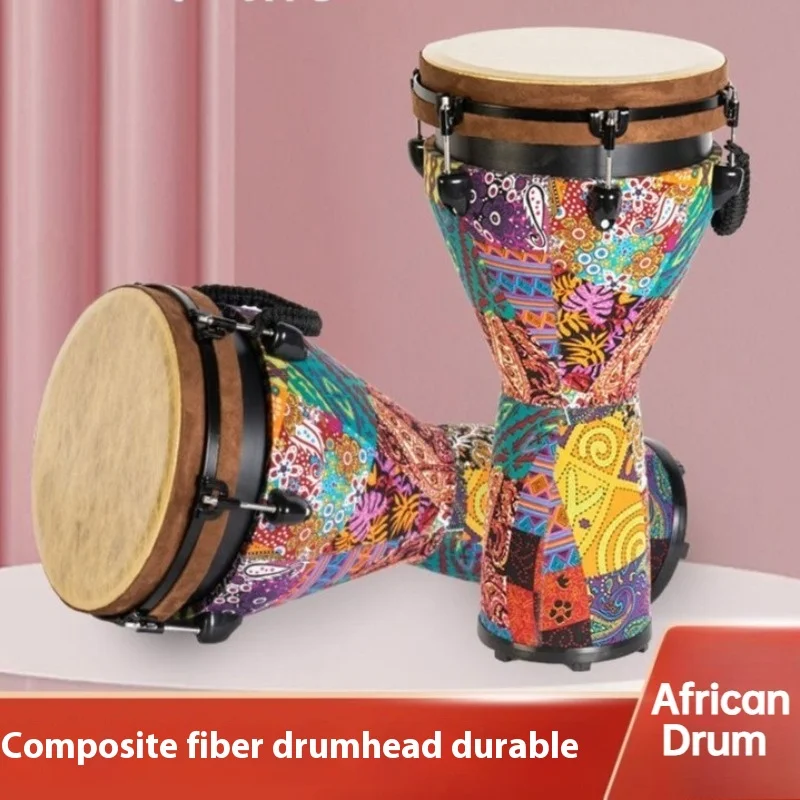 

12-дюймовый ПВХ африканский ручной барабан для взрослых, профессиональные аксессуары, этнические музыкальные ударные инструменты, портативный барабан Джембе
