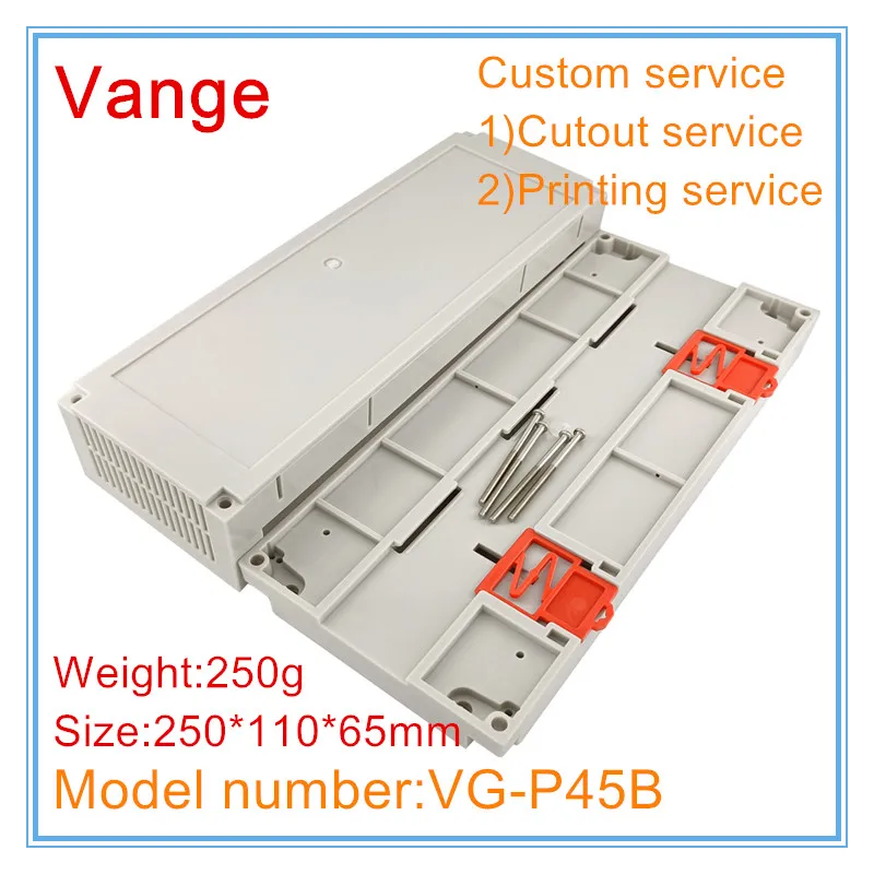 Vange PLC outlet box 250*110*65mm ABS plastic project box PCB enclosure