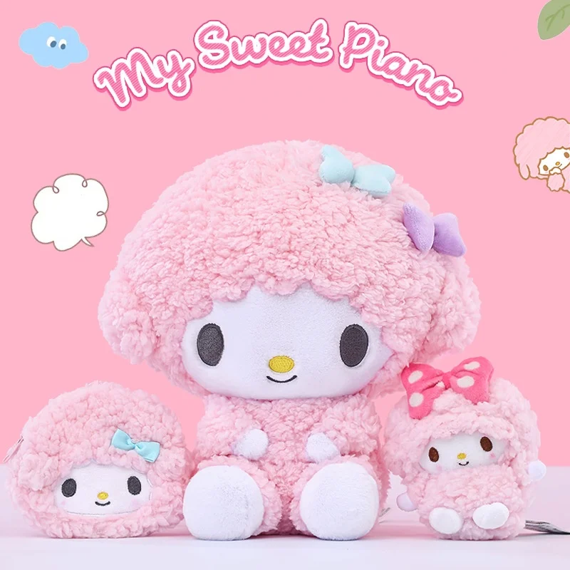 ตุ๊กตาเปียโนตัวละครซานริโอแท้ ของเล่นตุ๊กตาสัตว์นุ่ม ของตกแต่งกระเป๋าเป้ พวงกุญแจ ของขวัญวันคริสต์มาสและวันเกิดสำหรับเด็ก