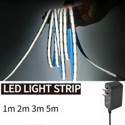 110-240V COB Led Strip Light z zasilaczem Dekoracyjna taśma oświetleniowa do wstążki podświetlającej pokoju