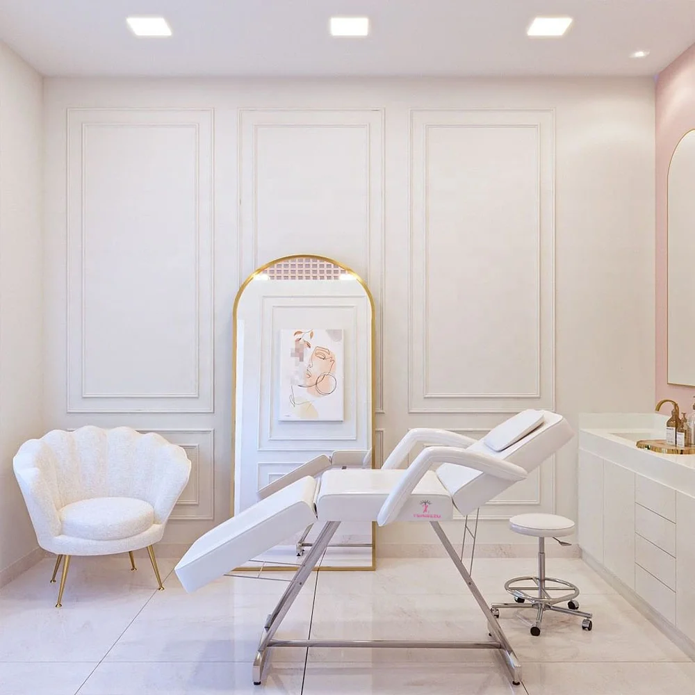 

2024 New Design Salon Beauty Furniture Adjustable Iron Massage Treatment Bed for Eyelash Bed Beauty Salon