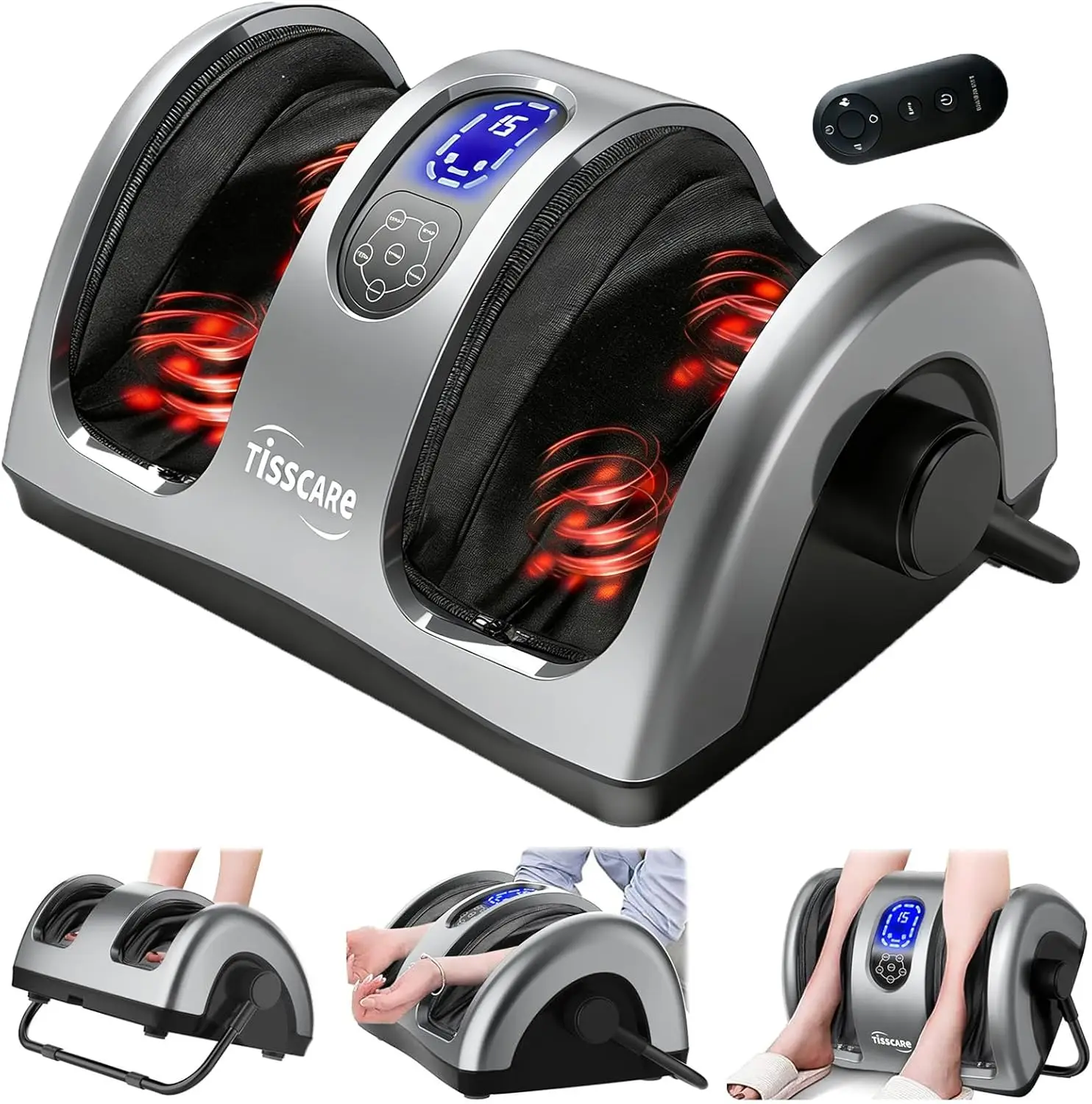 

Shiatsu Foot Massager with Heat for Plantar Fasciitis & Neuropathy Relief - FSA HSA Eligible - Massage Feet, Legs, Calves - Gift for Men Women