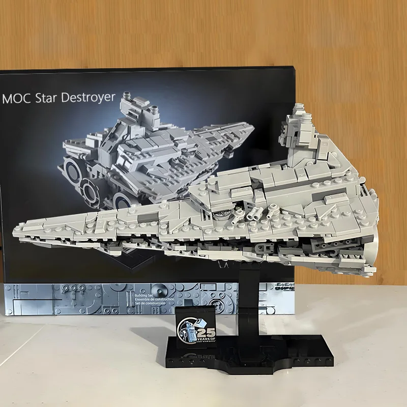سلسلة سفينة الفضاء MOC الجديدة الطلب الأول ميدي مقياس StarDestroyer اللبنات نموذج لتقوم بها بنفسك الطوب تجميع السفينة الفضائية اللعب هدية