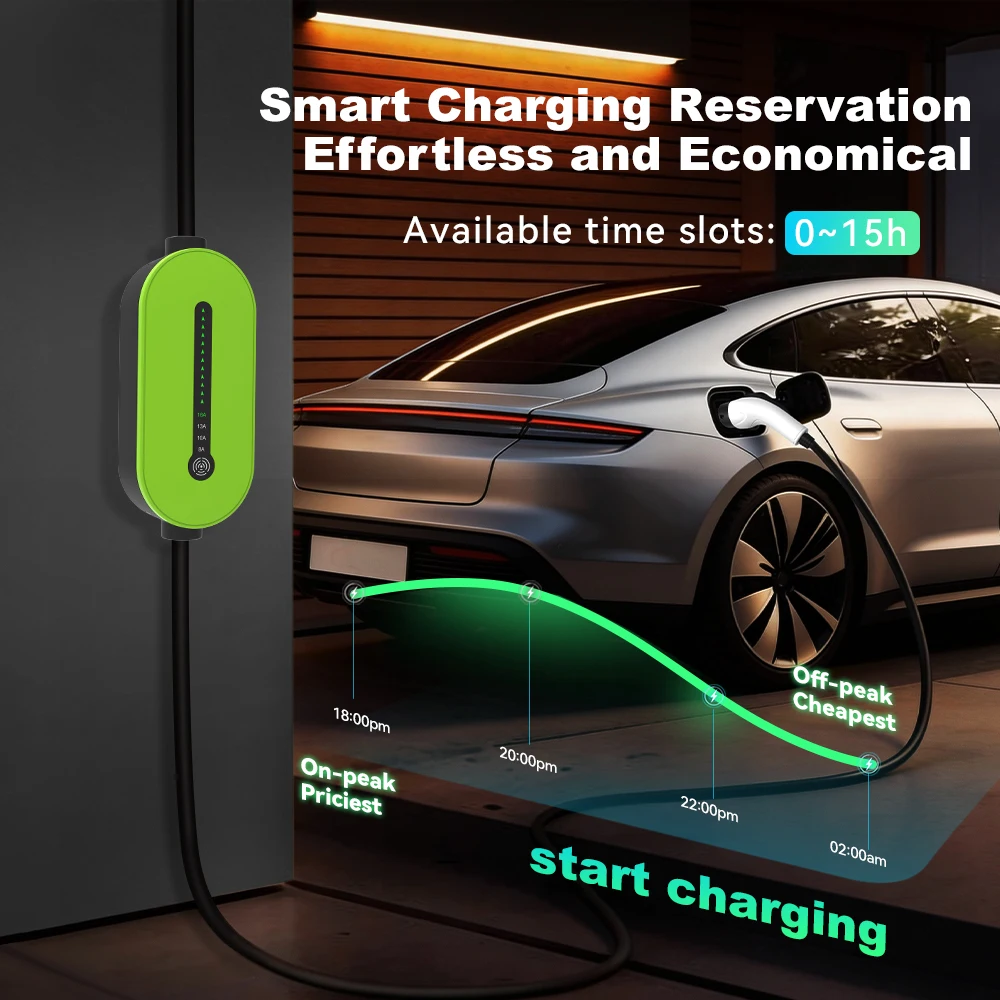 IPENGEN 3,5KW EV-Ladegerät Tragbar Typ2 16A 1-Phasig GB/T / Typ1 EVSE Ladebox für Elektrofahrzeuge mit Einstellbarem Strom – Detail 4