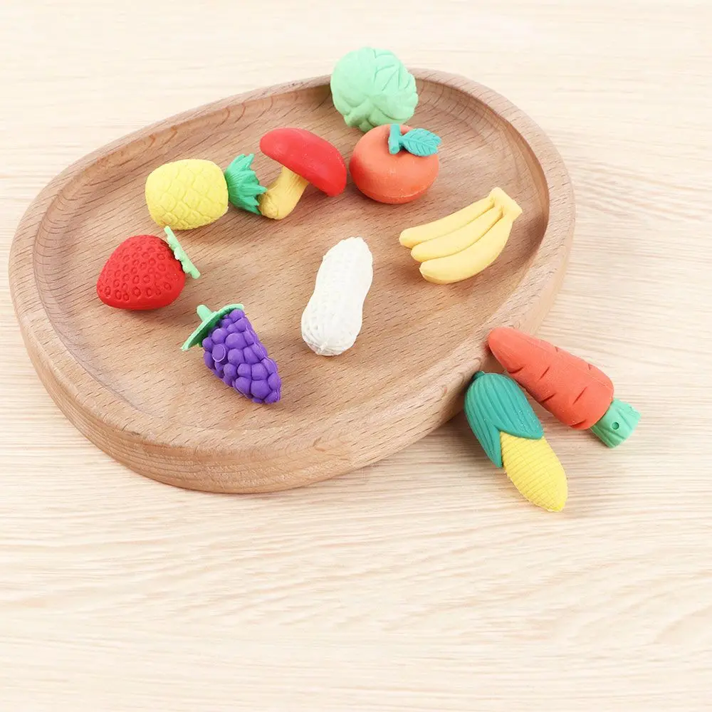 

Prizes School Supplies Non-Toxic Novelty Erasers Removable Assembly Pencil Erasers Puzzle Erasers Mini Fruits Vegetables