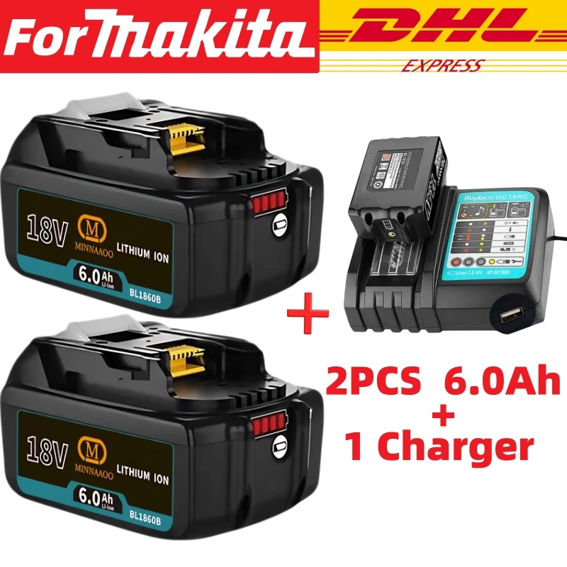 

BL1850 for makita 18v 6ah original battery bl1830 bl1860 bl1850B tool batteries compatible For Makita 18 Volt wireless grinder
