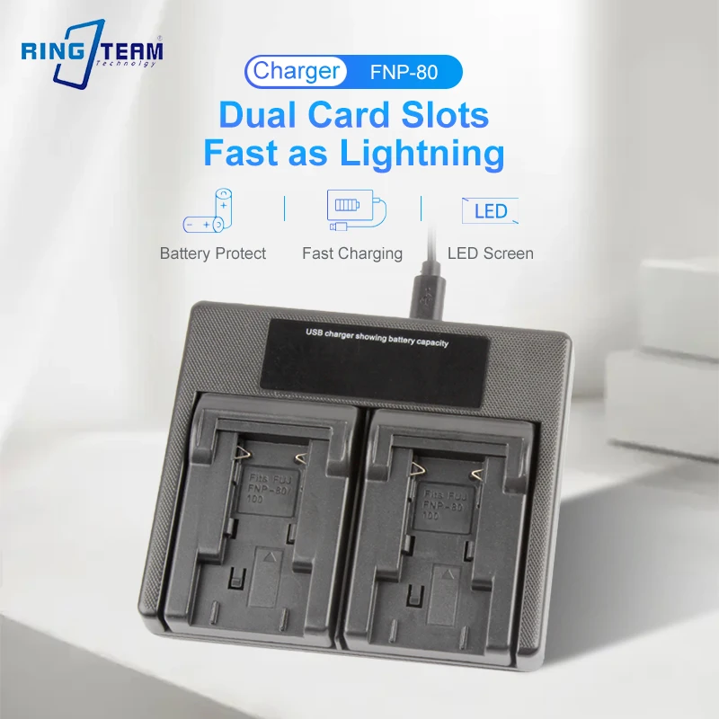 NP-80 FNP-80 NP80 배터리 LCD USB 듀얼 충전기, Fujifilm FINEPIX 1700Z 2700 2900Z 4800 4900 6800 6900 줌 카메라 NP-100
