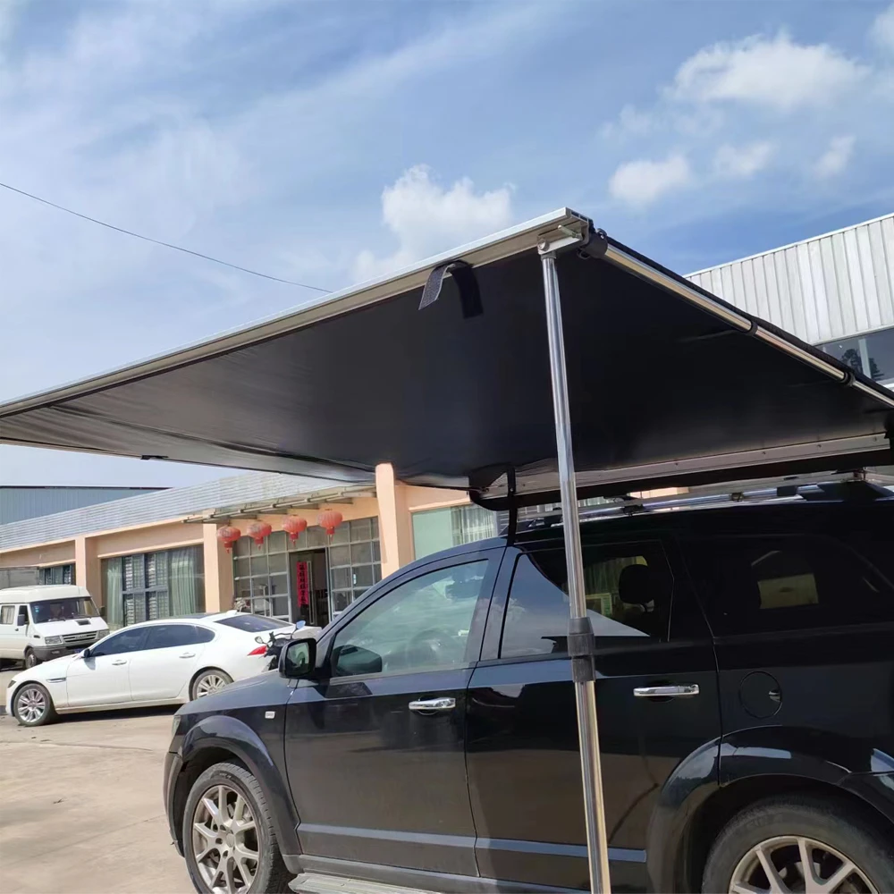 New Arrivals Retractable Camping Accessories Suv Car Roof 1.4M*2.0M Side Box Caravan Tent Attached To Van Best Roof Rack Awning