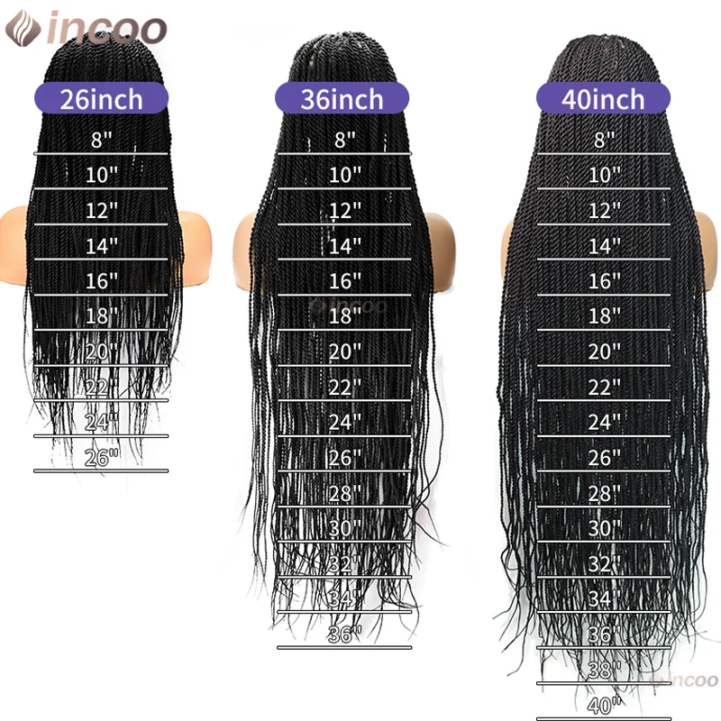 السنغالية تويست الضفائر Knotless صندوق تجديل شعر مستعار للنساء السود الدانتيل الجبهة الباروكات الضفائر الأفريقية HD الدانتيل الباروكات بيروكات صناعية