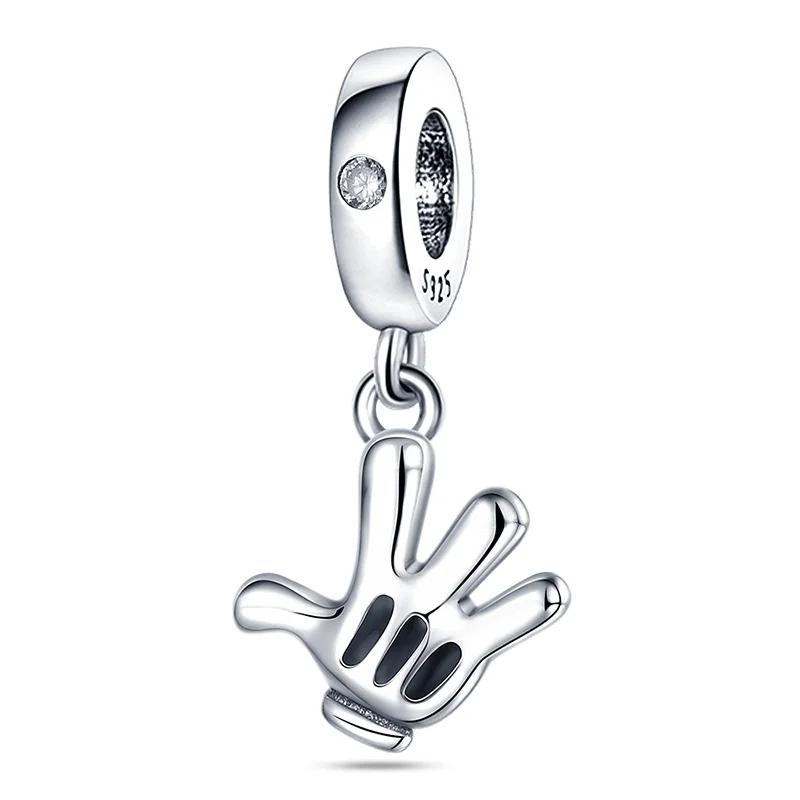 Cute Hand Pendant Charm Beads For Original 3mm 925 Silver Bracelet Necklace DIY Fine Jewellery Gifts Hot Sale