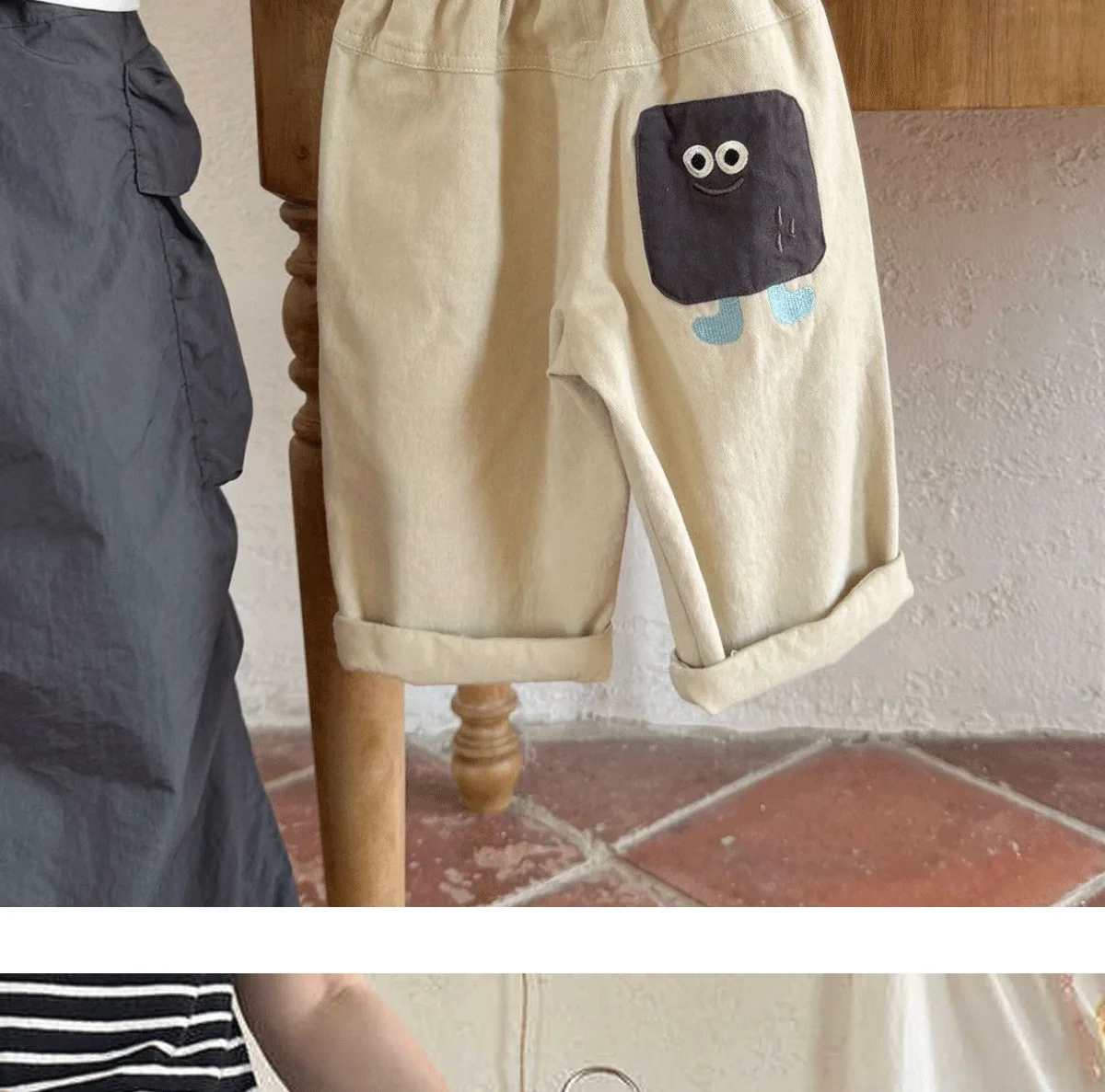 2023 koreanische Frühling Herbst Kinder Baby Jungen Hosen Nette Vielseitige Kleinkind Jungen Casual Hosen Kinder Jungen Reine Baumwolle Hosen – Detail 6