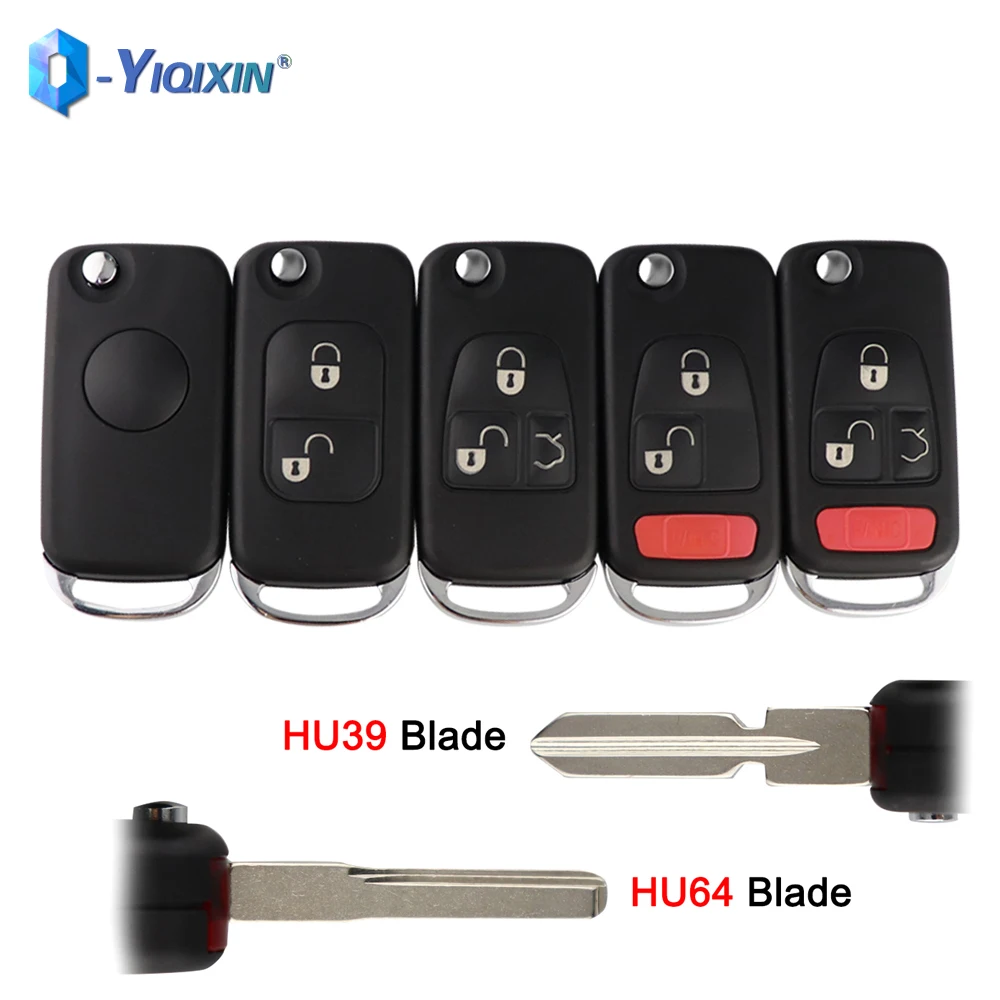 YIQIXIN With HU39 HU64 Blade Flip Car Remote Case Folding Key Shell For Mercedes Benz C E S ML SL ML55 AMG S500 SL500 W168 W124