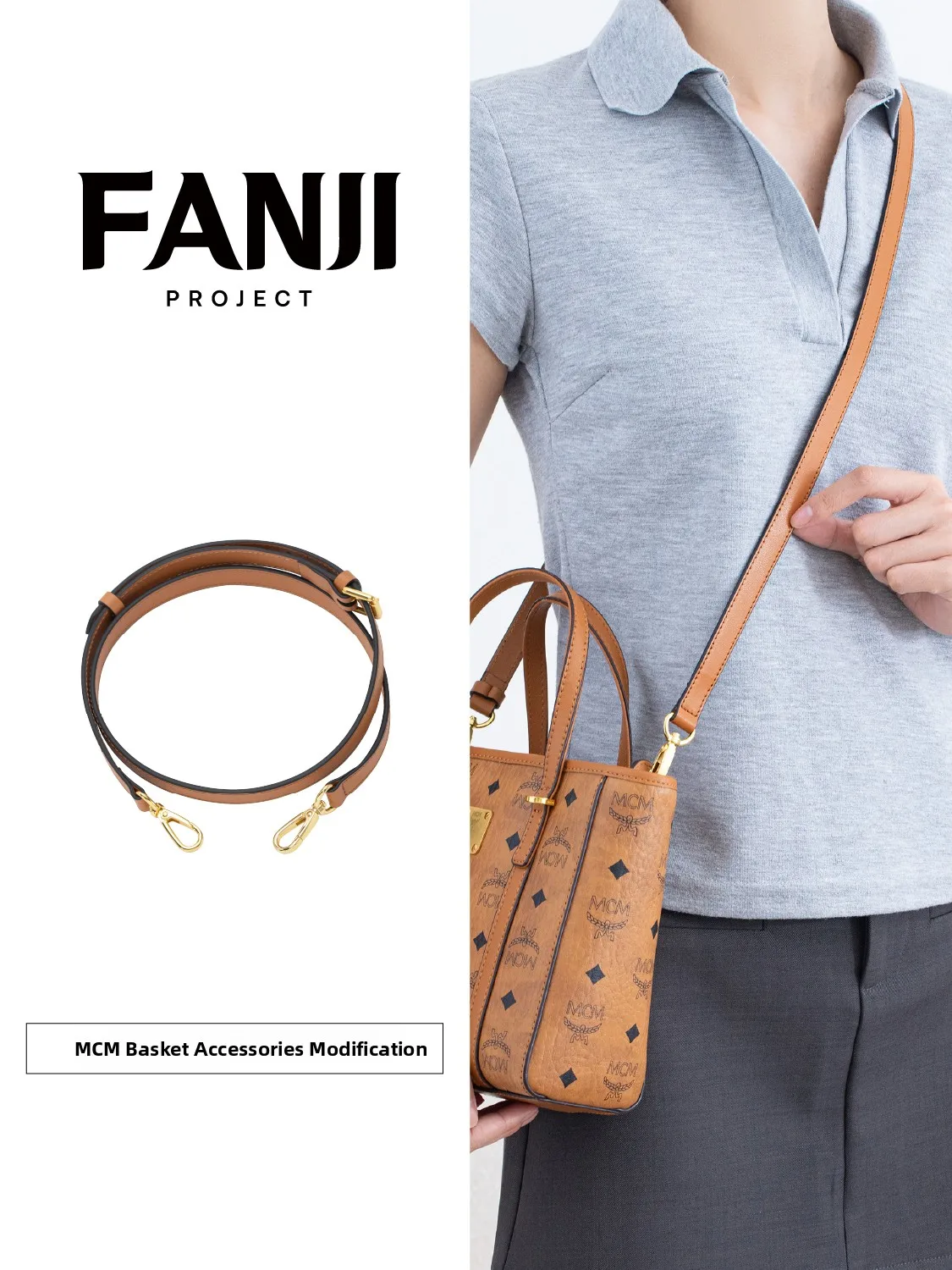 Toni Canvas Tote Bag Crossbody Strap Adjustable Leather Shoulder Strap Basket Design Fashionable Accessory for Women