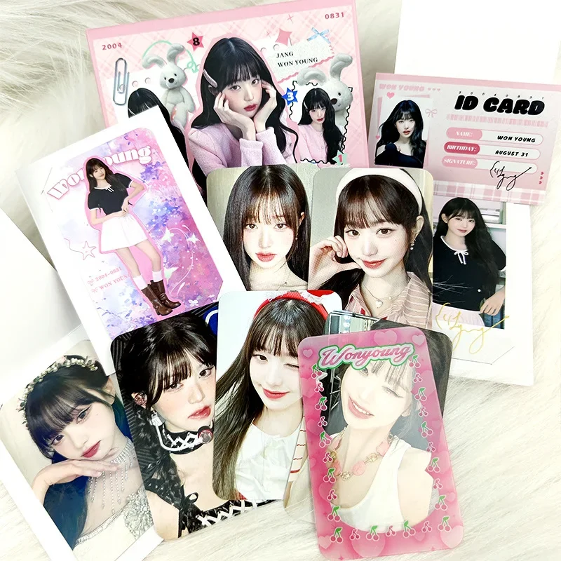 Idol New Album Photocard Set Fanmade ID Card Wonyoung Gaeul Rei HD Printd Postcards Fans Collection Gifts