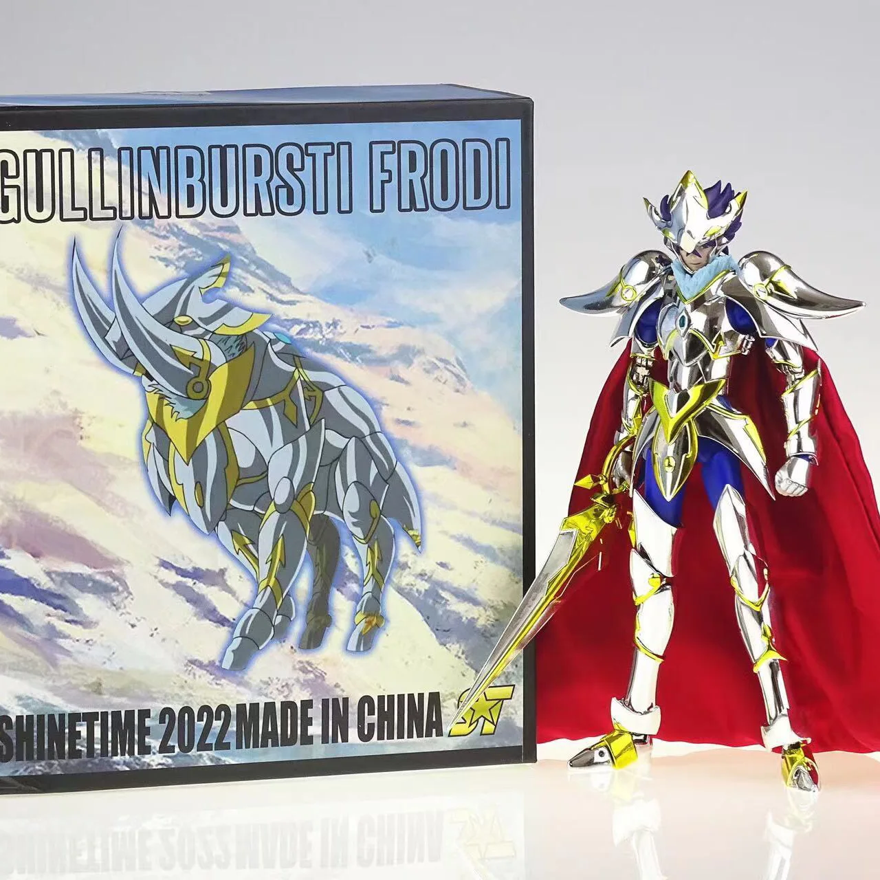 

Golden Soul Nordic God Warrior Golden Pig Frodi Figure Model in Stock