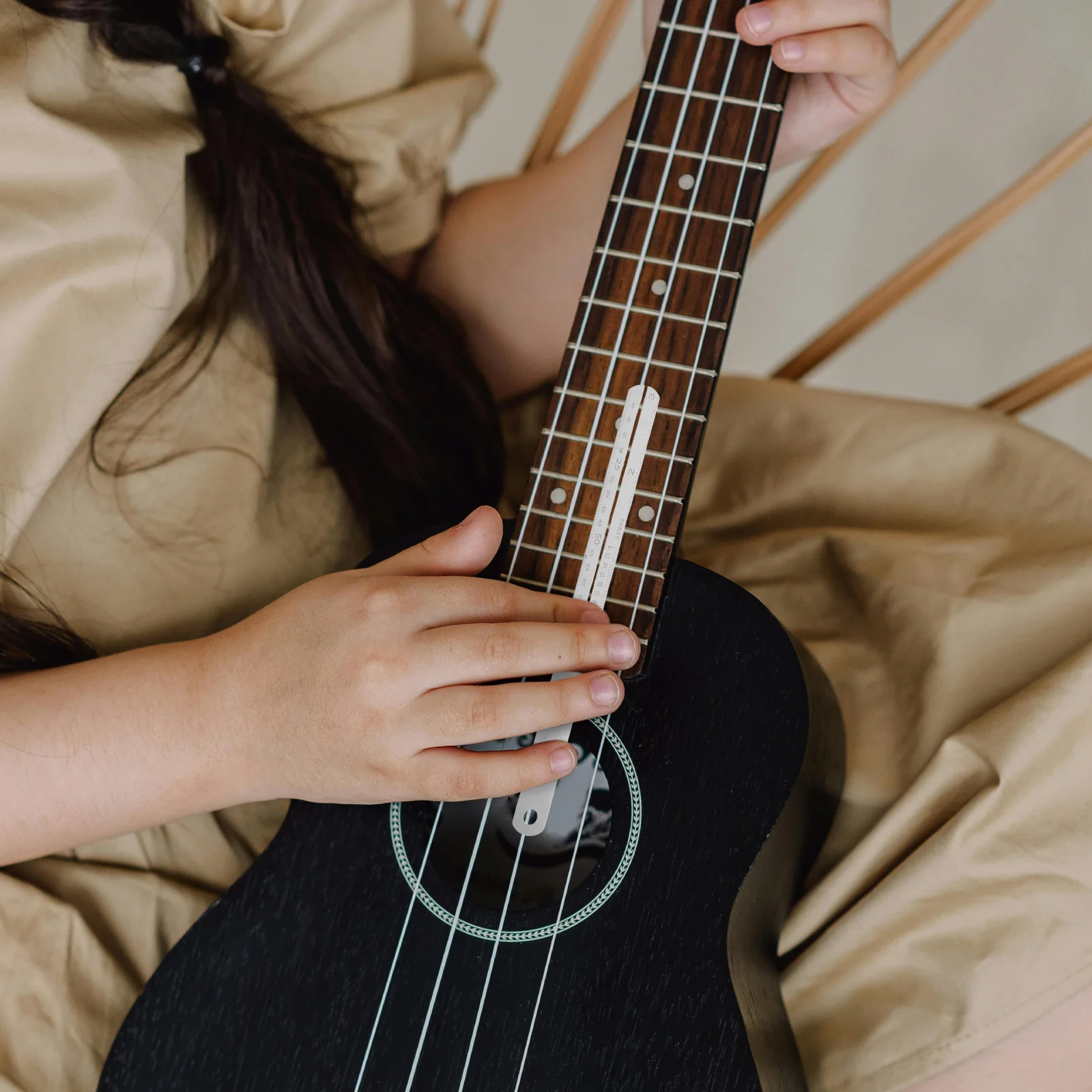 

1Pair Fingerboard Fret Protector Stainless Steel Fretboard Guard Repair Tool Guitar Bass Fret Installation Measuring Ruler