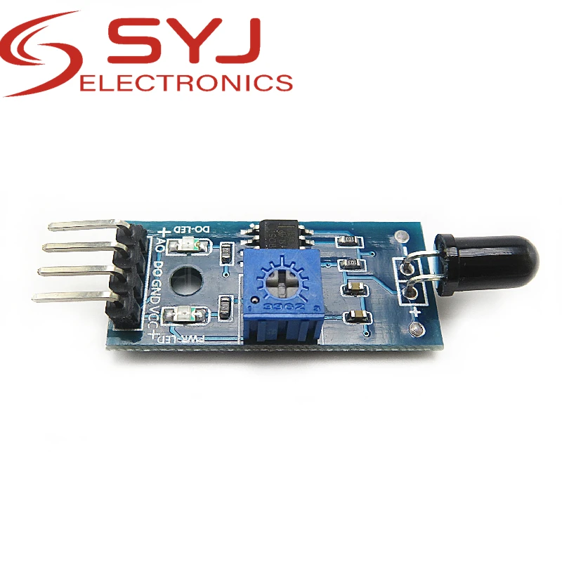 10 шт./партия, 4-контактный инфракрасный датчик обнаружения пламени LM393