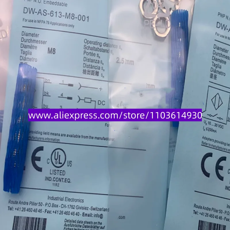 

3 шт. новый бесконтактный переключатель DW-AS-613-M12-120 DW-AS-613-M12 DW-AS-613-M18-002 DW-AS-624-M8-001 DW-AS-602-M8-001 DW-AS-601-M8-120