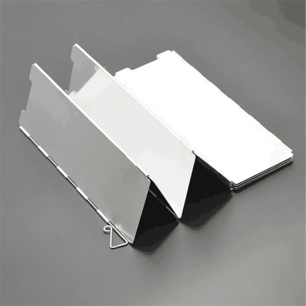 

10Pcs Outdoor Aluminum Alloy Folding Stove Windshield Camping Windscreen Picnic Stove Shield Fuel Saving Camping