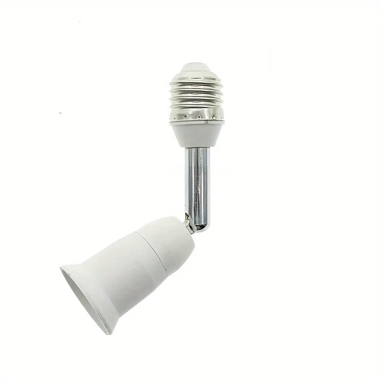 Lamp Socket Extender, E26/E27 Adjustable Vertical 90° Horizontal 360°, 100 V-250 V, Max. 150 W, Medium Screw Base Light Conver