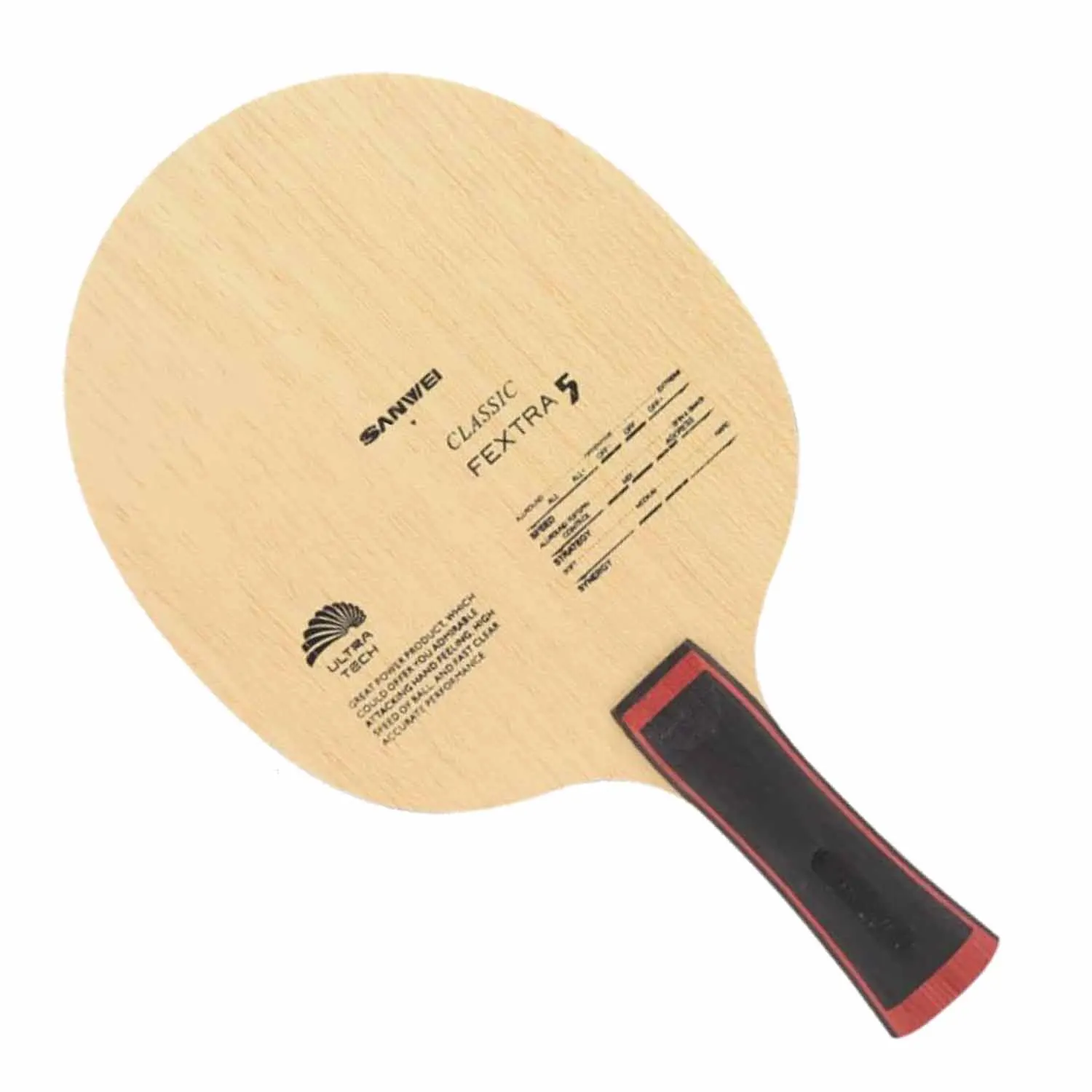 Pro Combo Schläger SANWEI FEXTRA 5 Tischtennisschläger mit 2x YINHE Mercury II MERCURY 2 Tischtennisbelag – Detail 8