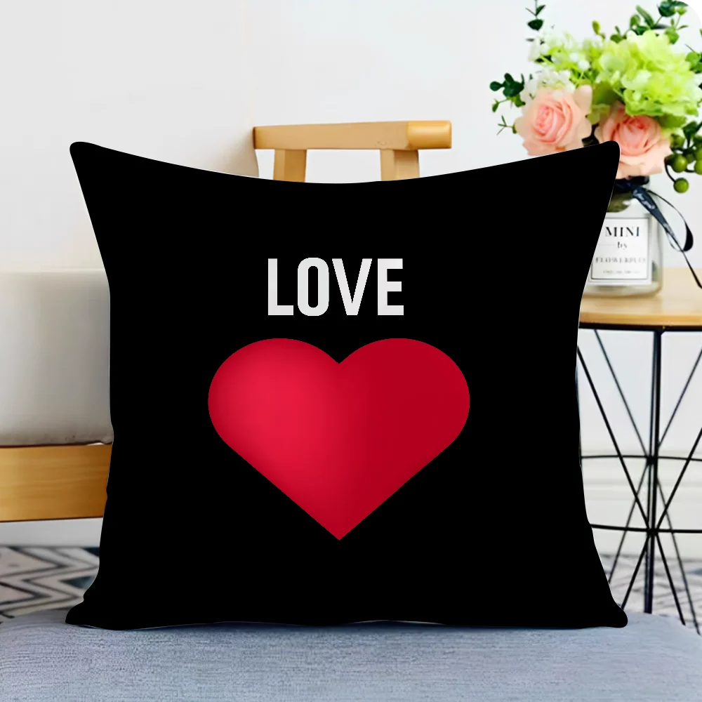 Heart Pillowcase 45*45 Ornamental Pillows for Living Room Pillow Hugs Cushion Cover Decorative Pillowcases 40x40 Duplex Printing