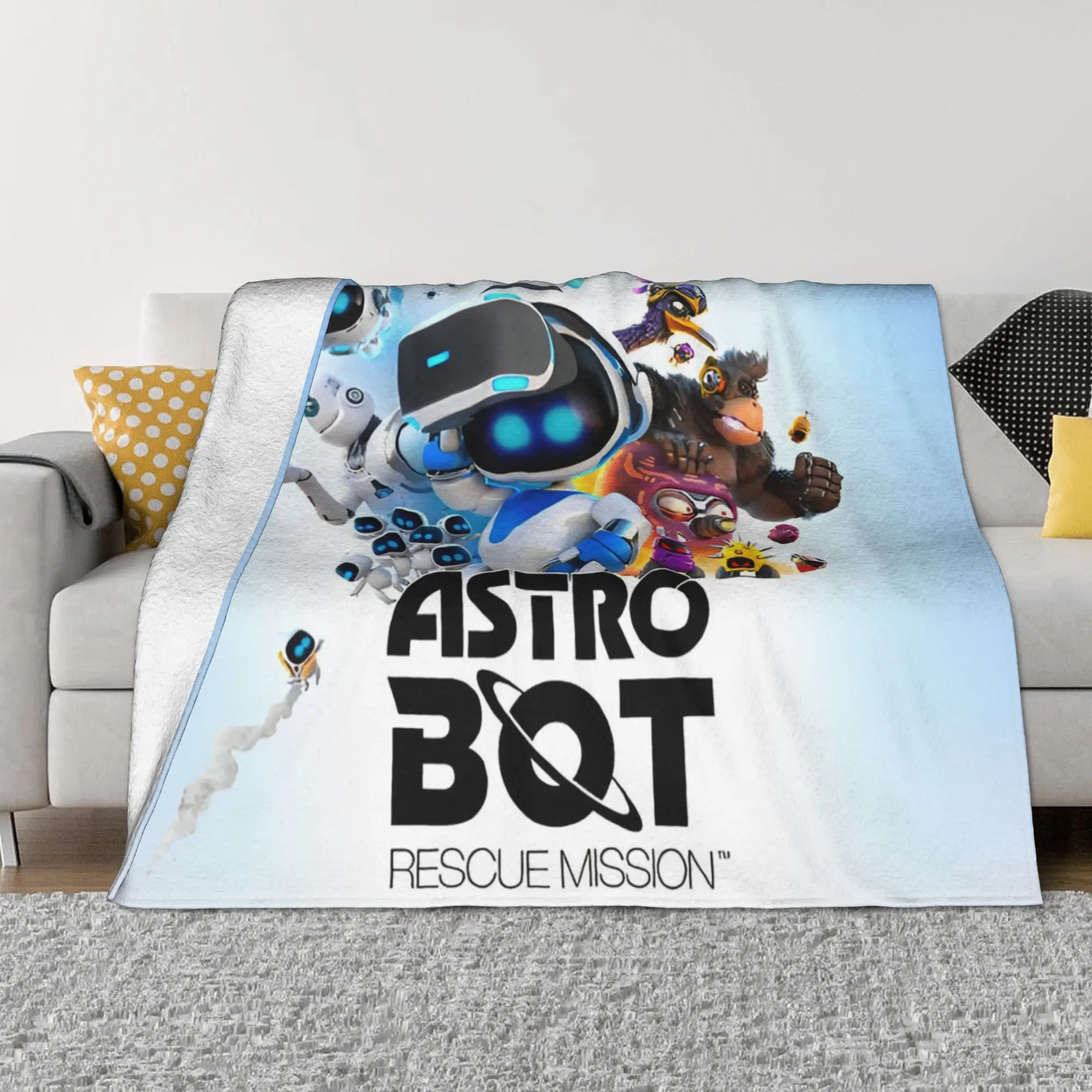 STRABOT-Couvertures de jeu de dessin animé pour salle de jeux, glouton, jeté, lit, canapé, imprimé, doux, chaud, couvre-lit