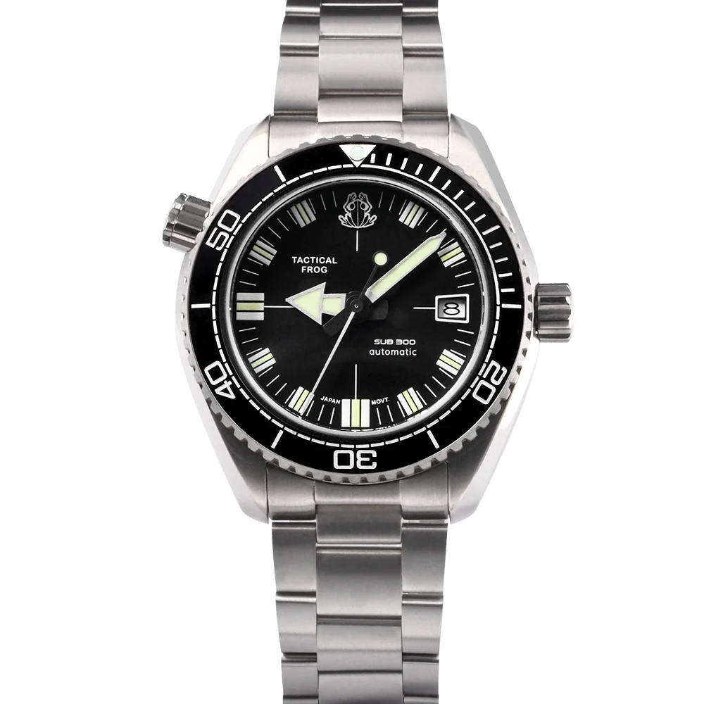 Tactical Frog 41MM Men's Luxury Watch Automatic Mechanical Movement NH35A Titanium Sapphire 200M Waterproof C3 Luminous  Watches