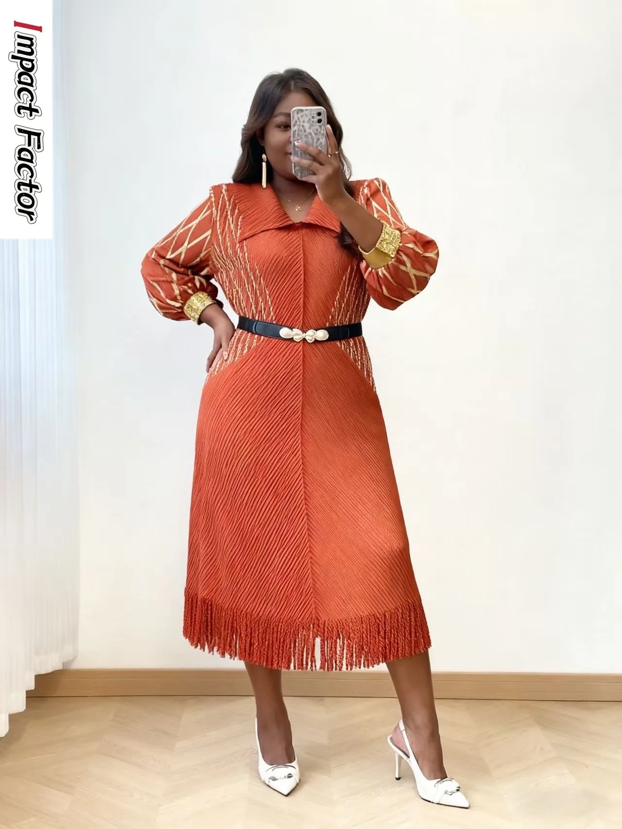 Miyake 2025 Autunno Inverno Nuova Scaglie di Pesce Pieghettato Lace-up Vita Sottile Abito A Pieghe Moda Donna Temperamento Versatile Donne