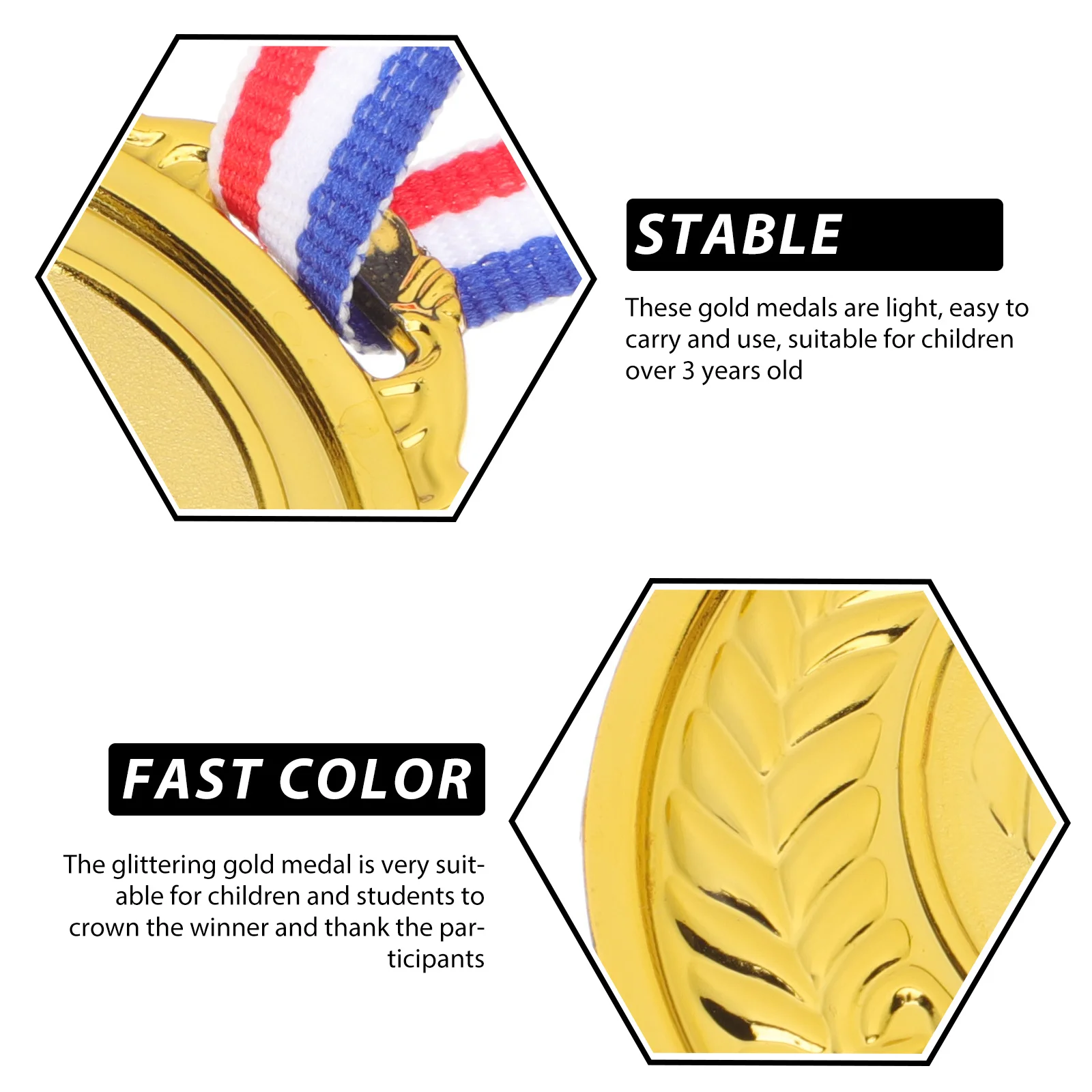

6pcs Olive For Kids Winner Medal Party Plastic Medal Sports Reward Competition Decorative Children Champion Awards Kids