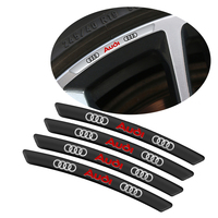 4pcs Car Emblem Wheels Rims Stickers Auto Styling Decor Accessories For Audi SLine Quattro S3 S4 S5 S6 S7 S8 A4 A3 8P A6 C7 RSQ3