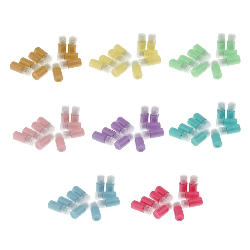 Пустые пластиковые бутылки емкостью 10 мл с откидной крышкой (10 шт.), Контейнеры для макияжа