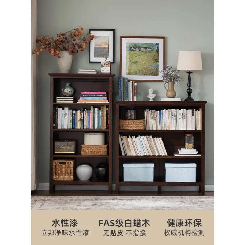 Solid wood bookcase American bookshelf Government subsidy Locker Display cabinet Shelf Storage cabinet Magazine cabinet