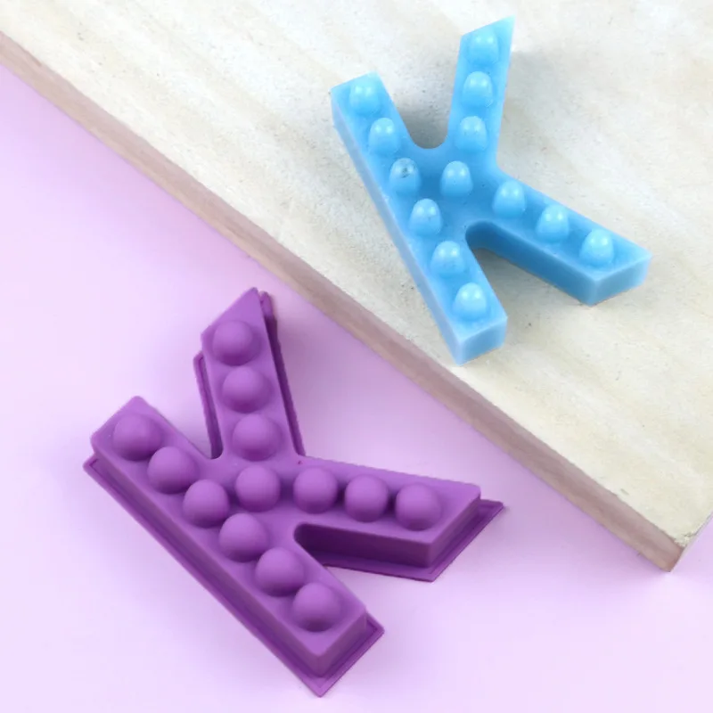 3 بوصة رسالة قالب من السيليكون للشوكولاتة ثلاثية الأبعاد K كابيتال الأبجدية راتنجات الايبوكسي قالب للحلوى كلمة تسجيل الحرف الفنية تزيين الكعكة