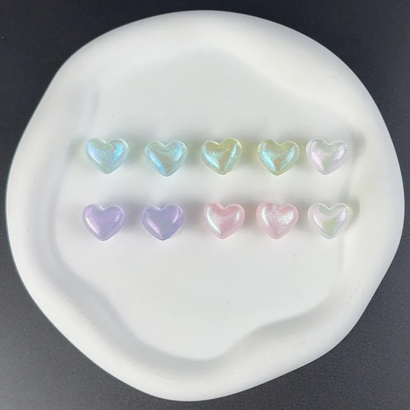 10PCS Fashion Shoe Charms Set Accessories Hole Shoe Buckle Cute Colorful Heart-sha DIY 3D Shoes Decorations Kid Party Girls Gift image 6