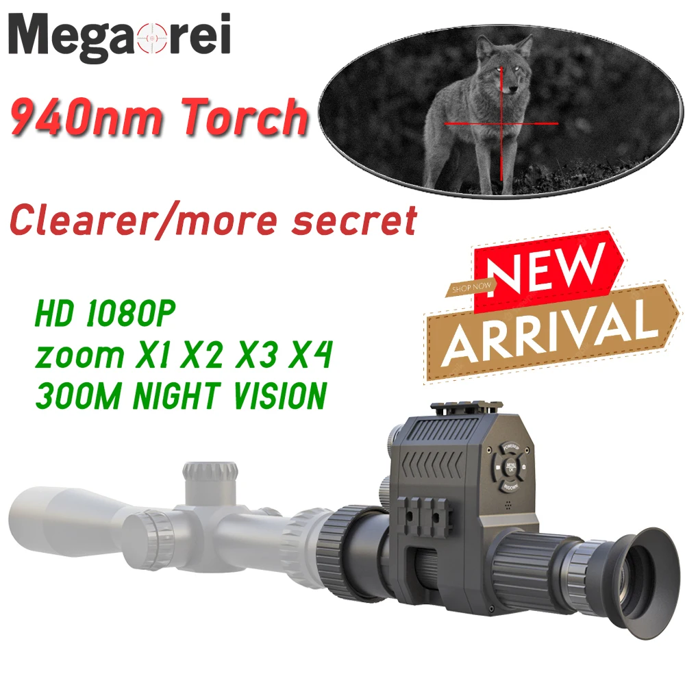 

Megaorei New Arrivel 940nm Infrared Night Vision Scope 1080P Digital Night Vision Monocular Hunting Night Vision Recorder