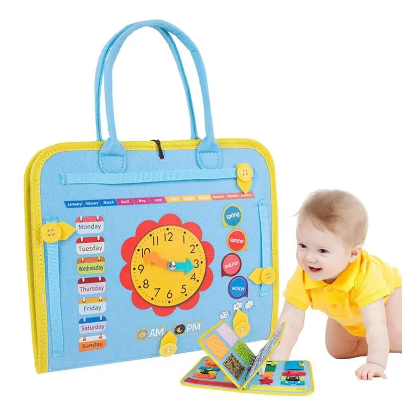 Tavola sensoriale Montessori 14 in 1 Tavole occupate per bambini Attività di apprendimento per lo sviluppo delle abilità motorie fini Tavole occupate da viaggio