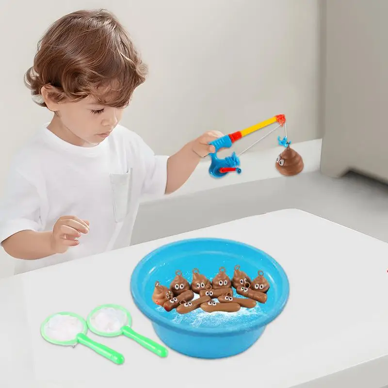 Fishing Floaters Game Funny Poop Fishing Toy Set Carefully Designed Puzzle Interactive Toy For Birthday Children's Day Party And