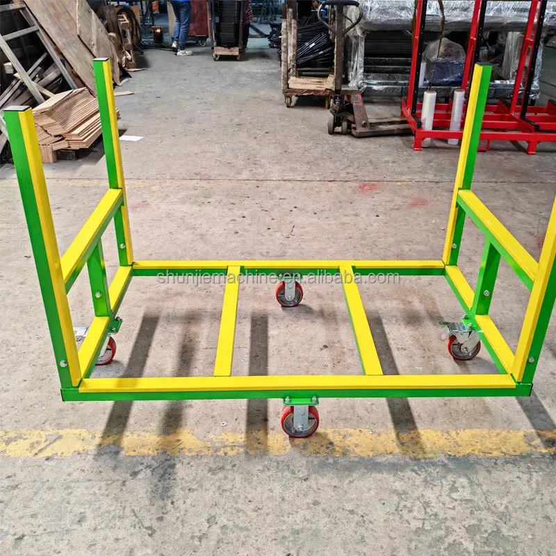 長さ1.5メートルの耐久性のあるU字型アルミ製ヘビーデューティー運搬カート、アルミ製トロリー、工場用回転式トロリー